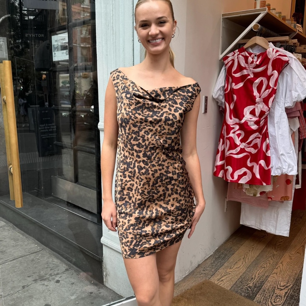 NWT Lele Aralise Dress in Leopard